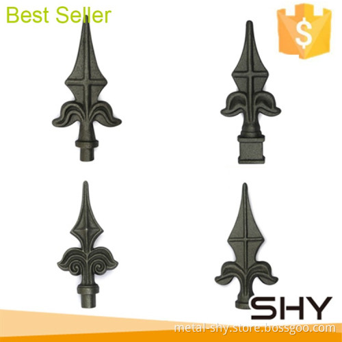 decorative cast iron spearhead metal fence toppers
